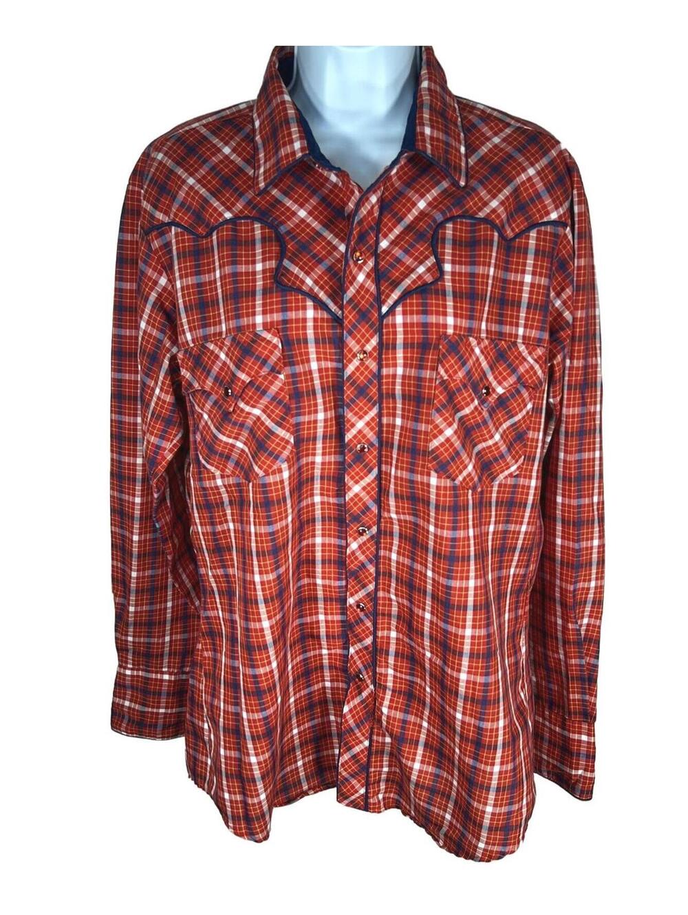 Vintage Karman Western Pearl Snap Plaid Shirt | Cowboy Core Coastal Cowboy L